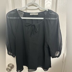 Black flowy Abercrombie shirt- small